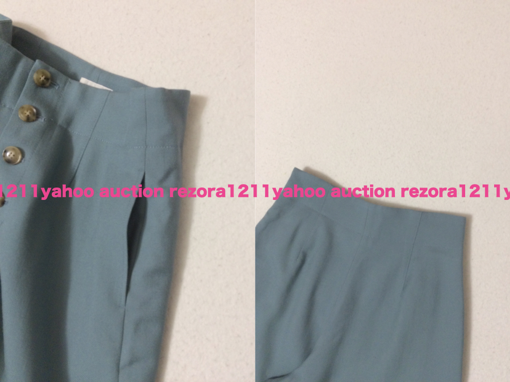 IENA イエナ 日本製 1.9万 きれい色 ウール ハイウエスト フロントボタン ワイド パンツ_画像4