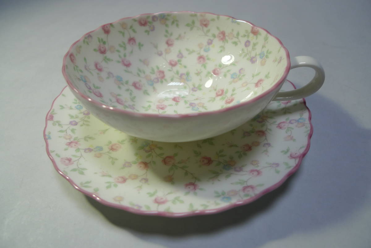 ノリタケ/Noritake キューティーローズ カップ＆ソーサー ２客セット 未使用！_画像3