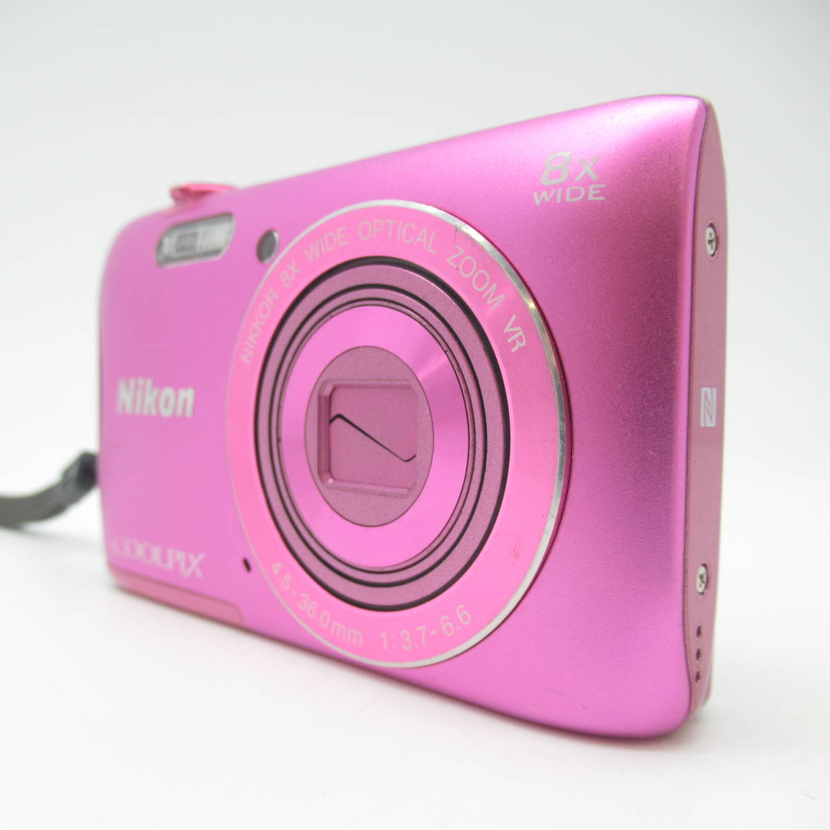 Nikon ニコン コンパクトデジタルカメラ COOLPIX S3700 ピンク【 中古品 / 動作確認済み / 現状品 】_画像9