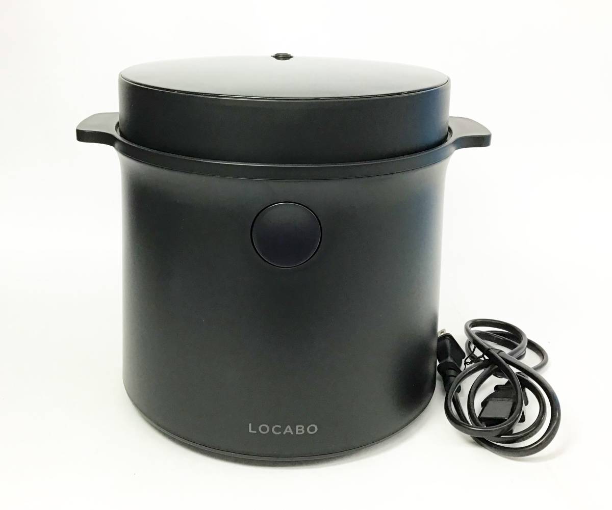 通電OK 22年製 LOCABO 糖質カット 炊飯器 JM-C20E ブラック 最大容量0.9リットル 白米 玄米 糖質制限 低糖質 糖質オフ 調理器具 ロカボ_画像1