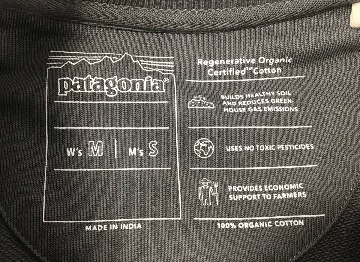 未着用 パタゴニア スウェット クルーネック オーガニック コットン トレーナー グレー メンズS 26346 patagonia 丸首 長袖_画像4