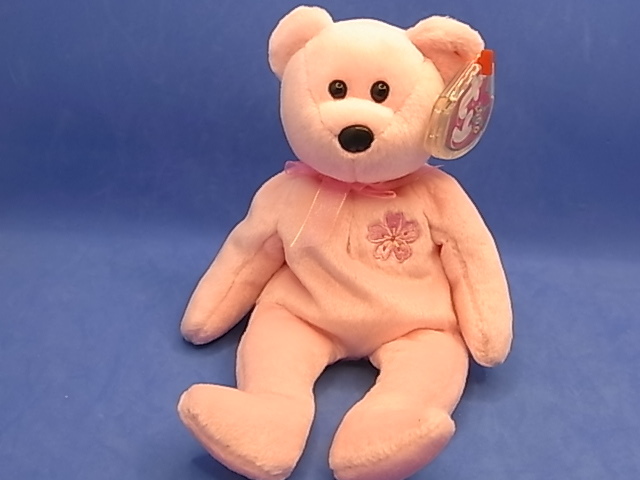  Japan limitation 2000 year [ Sakura bear ]Ty Beanie babes bean bag soft toy teddy bear Beanies postage Y230