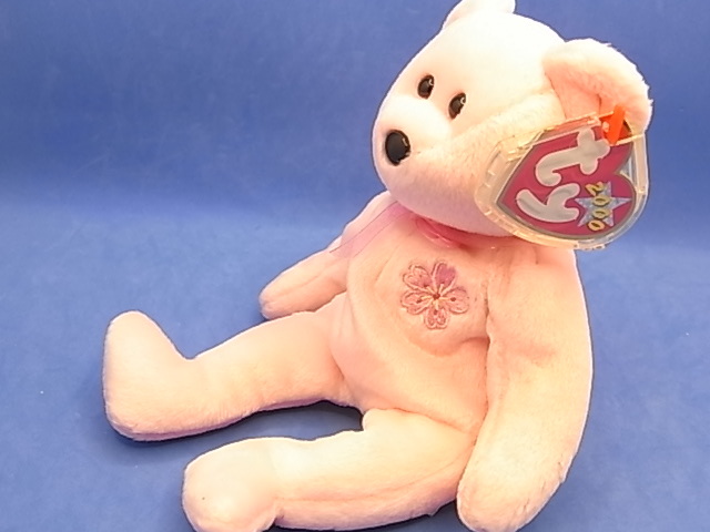  Japan limitation 2000 year [ Sakura bear ]Ty Beanie babes bean bag soft toy teddy bear Beanies postage Y230