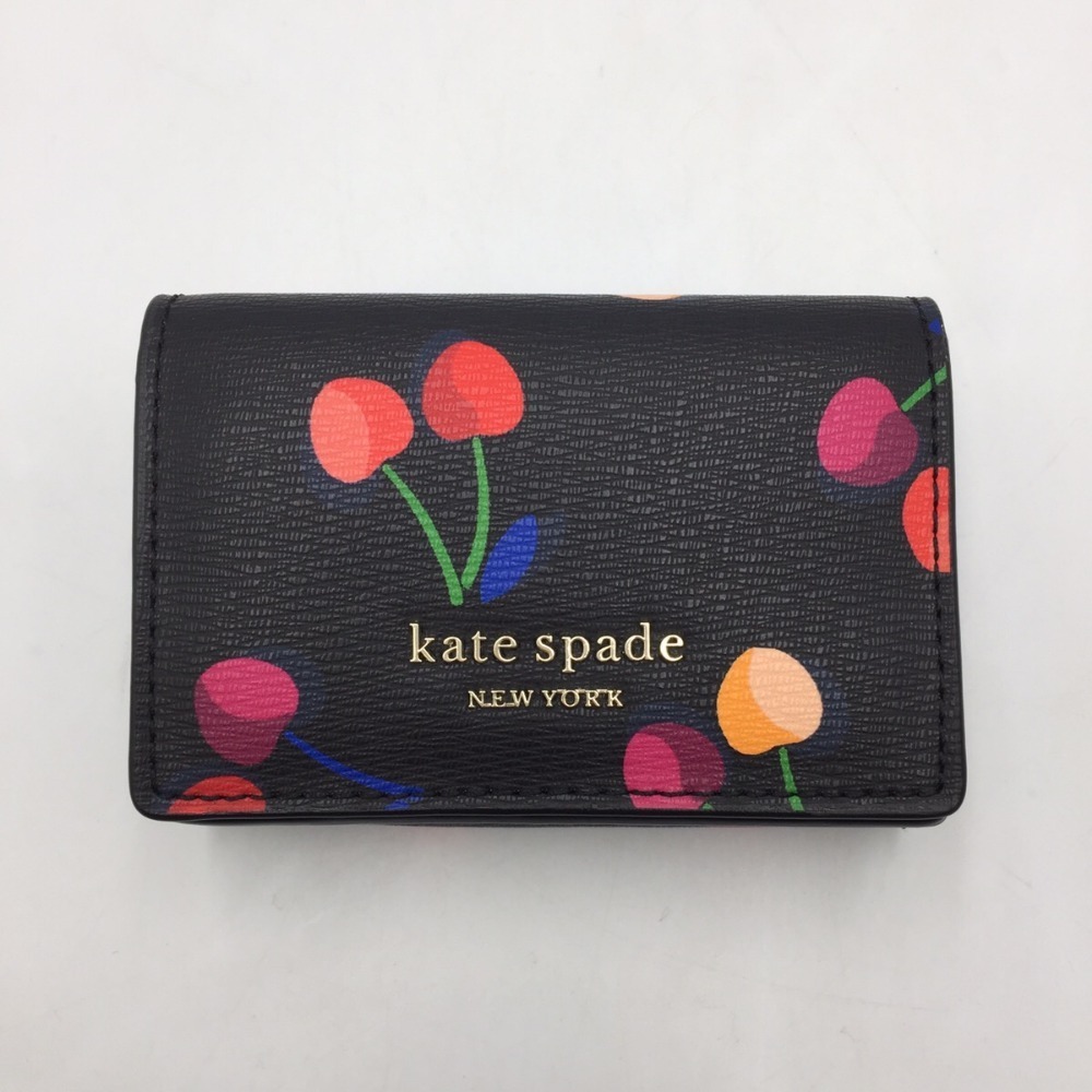 KateSpade 三つ折ミニ財布 スペンサートライフォードウォレット ブラック PWRU8054 美品