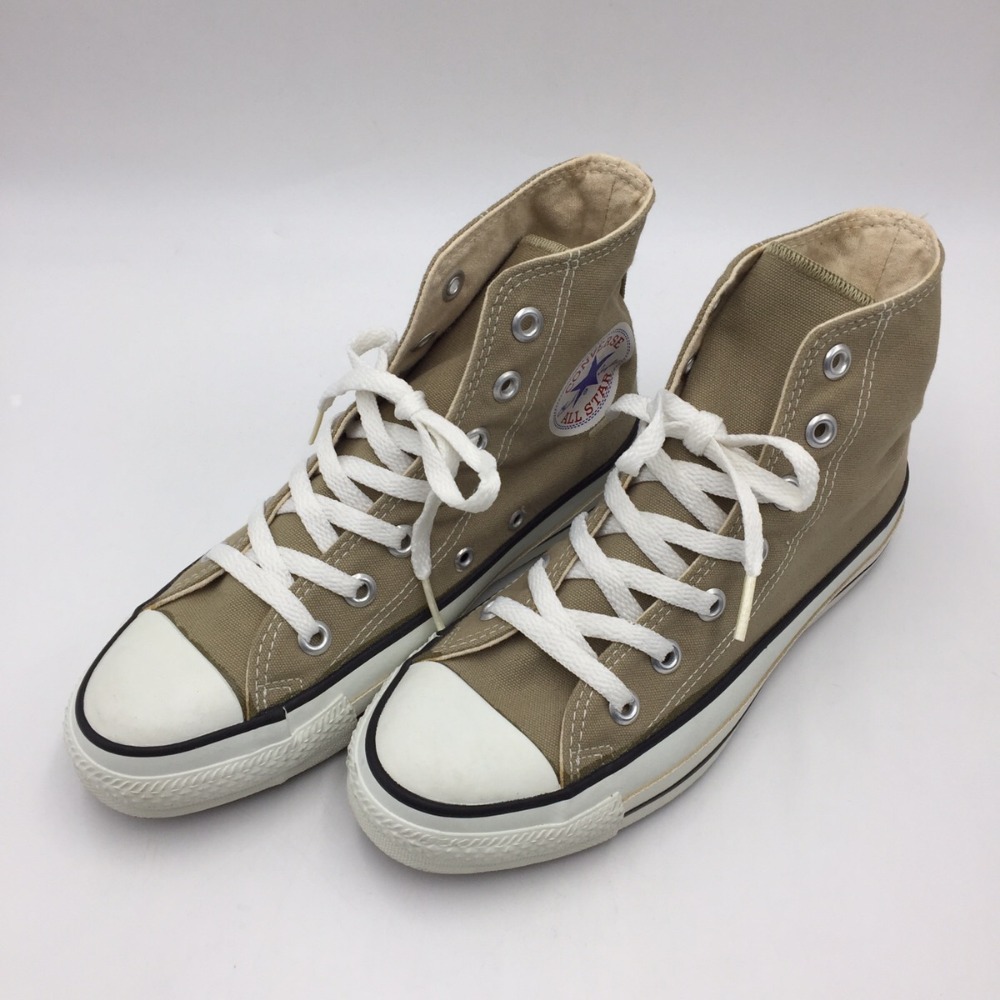 Converse All Star スニーカー CONVERSE オールスターH1 23.5cm ベージュ・カーキ MADE IN U.S.A 美品_画像1