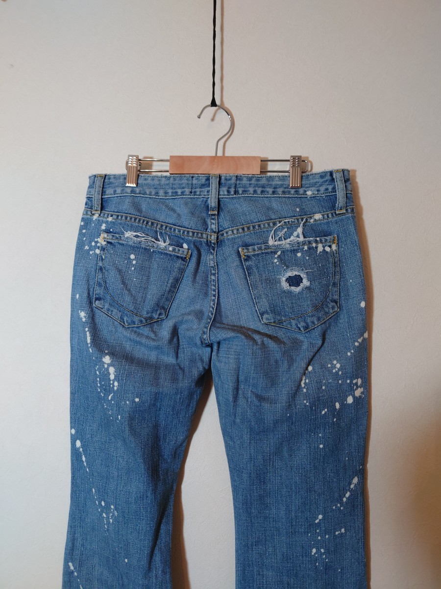 NY発プレミアムジーンズ Paper Denim&Cloth ペーパーデニム＆クロス デニムパンツ ジーンズ ブーツカット Made in USA レディース 28インチ_画像9