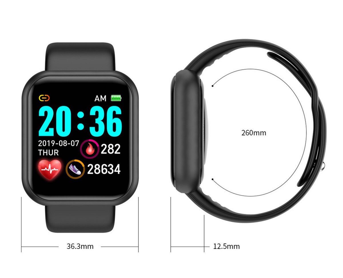 スマートウォッチ　腕時計　健康管理　ランニング　　iOS&Android兼用　ピンク　活動量計 心拍計 血圧計 防水 歩数計