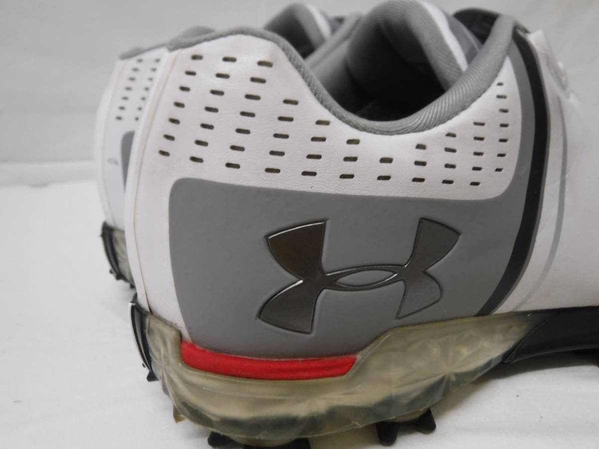 中古品 アンダーアーマー UNDER ARMOUR 1302343-100 UA SPIETH ONE BOA ゴルフシューズ ホワイト 25.0cm ソフトスパイク_画像6