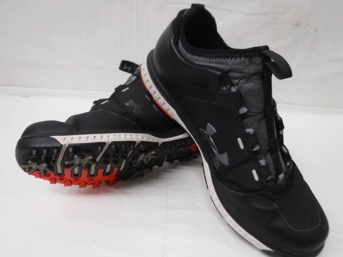 中古品 アンダーアーマー UNDER ARMOUR Tempo Sport BOA 2 3000218 ゴルフシューズ ブラック 25.0cm ソフトスパイク_画像7