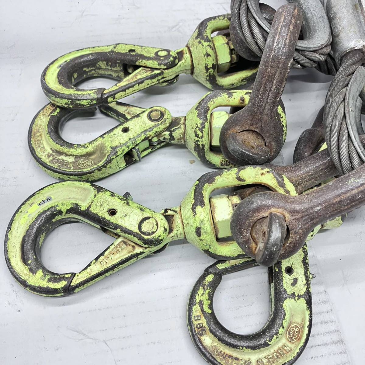 中古品 4点吊り ワイヤースリング フック マーテック BKL-6-10 中古品 4点吊り ワイヤースリング フック マーテック BKL-6-10