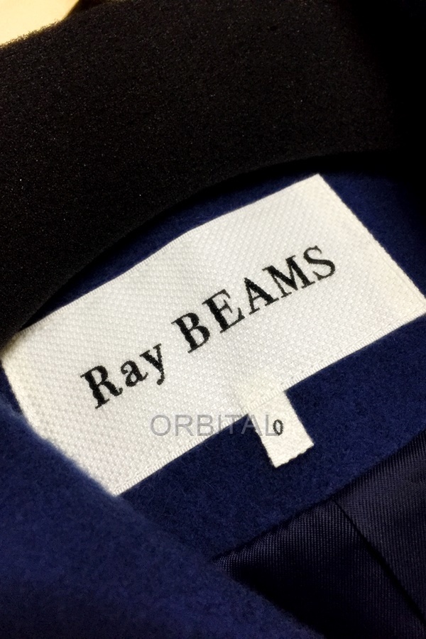代官山)Ray BEAMS レイビームス 23AW ガンパッチ ステンカラーコート ブルー系 サイズ0 定価3.9万_画像5