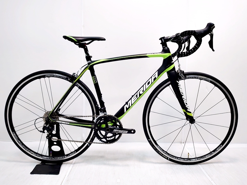 VVmelidaMERIDAskru toe laSCULTURA 3000 105 5800 2016 year aluminium road bike 52 size 2×10 speed black × green 