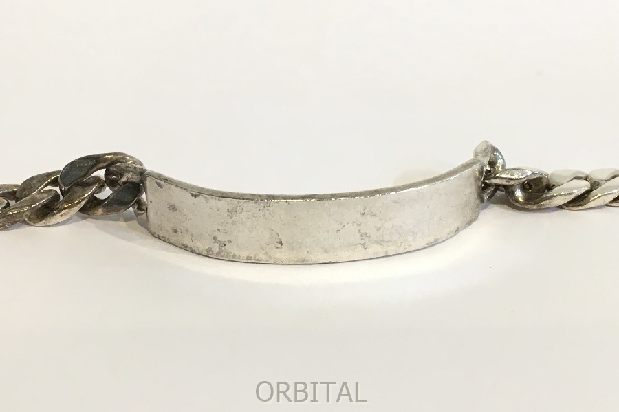 二子玉)インテリム INTERIM AXCO SILVER ID BRACELET - SILVER シルバーブレスレット チェーン アクセサリー 定価49,500円の画像8