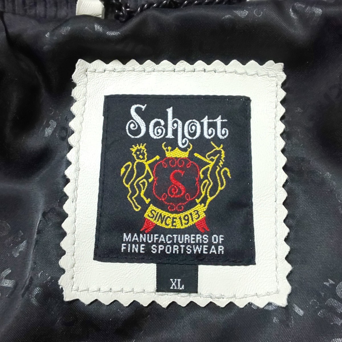 【未使用/タグ付】Schott ショット クラシックレーサージャケット(XL) シングルライダースジャケット 革ジャン シープスキン 羊革 ホワイト