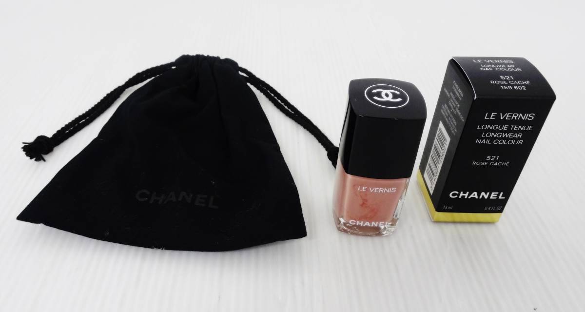 CHANEL シャネル ヴェルニ ロング トゥニュ 521 ローズ カシェ ネイルエナメル ネイルカラー マニキュア 13ml_画像1