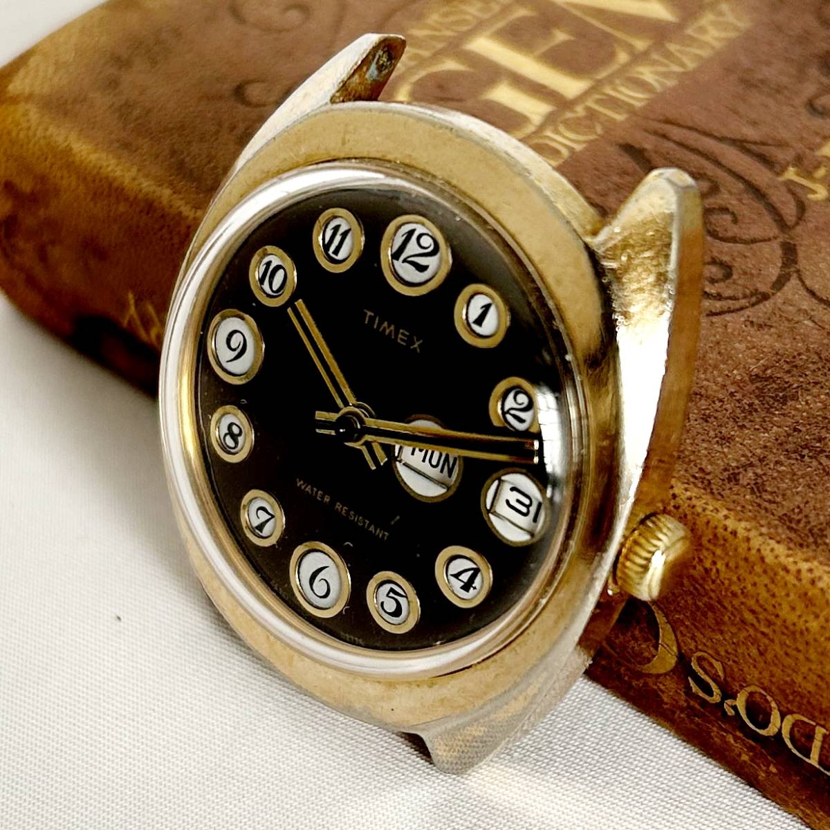 【希少ジャンク】1970年代　TIMEXタイメックス　テレフォンダイアル　アンティークウォッチ メンズ腕時計 34mm 機械式 手巻き 紳士_画像1