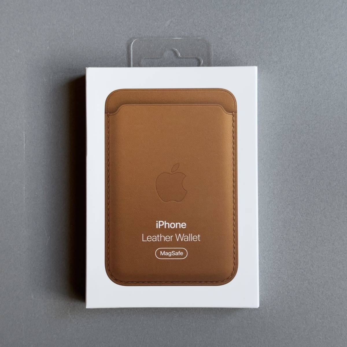 ■未使用■純正品・Apple(アップル)■ レザーウォレット サドルブラウン iPhone MagSafe対応 Wallet Saddle Brown_画像1