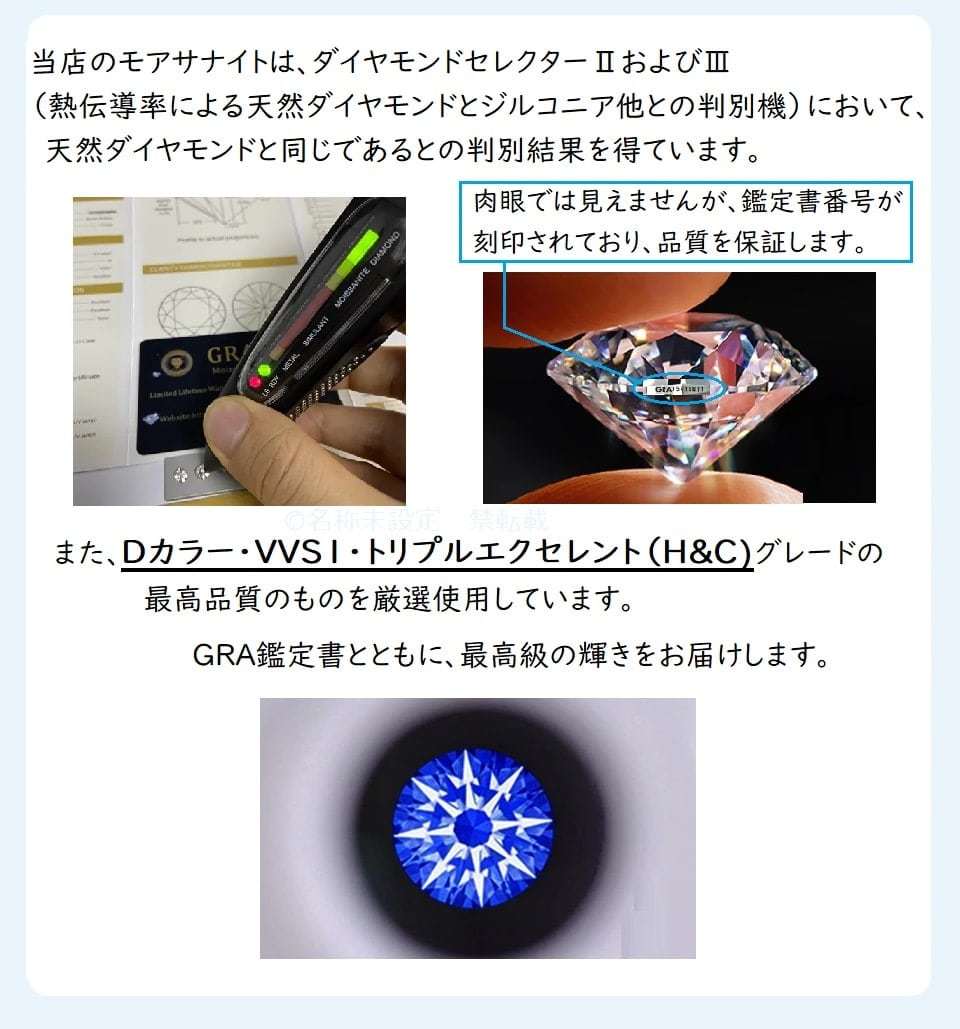 モアサナイト ピアス 1ct 合計 2ct H&C ハート＆キューピッド 3EX モワサナイト 鑑定書付き ラウンド 人工 ダイヤモンド ダイアモンド_画像7