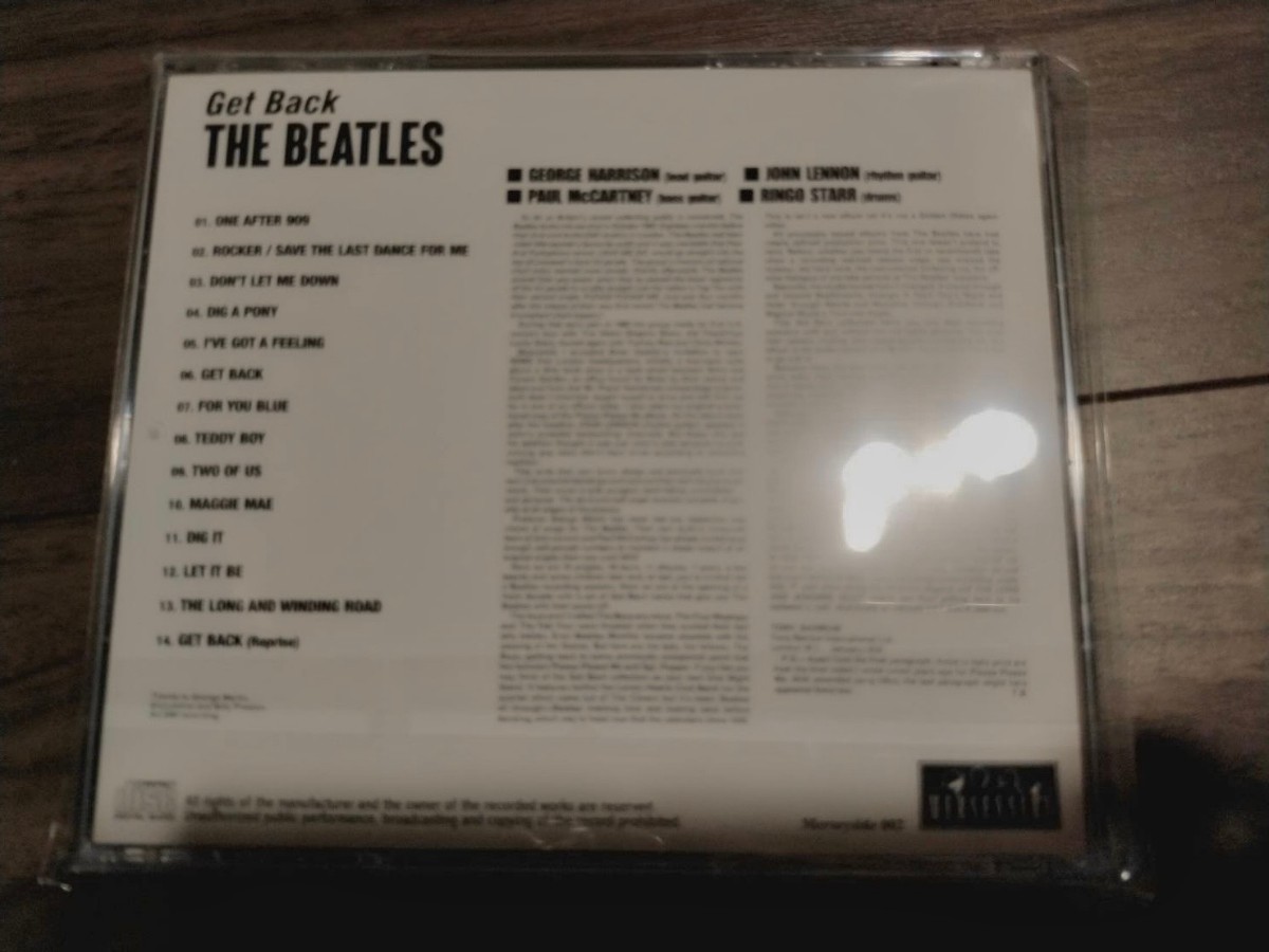 1円スタート　THE BEATLES 　GET BACK WITH LET IT BE AND 11 OTHER SONGS　プレス盤　CD 新品未開封　ビートルズ_画像2