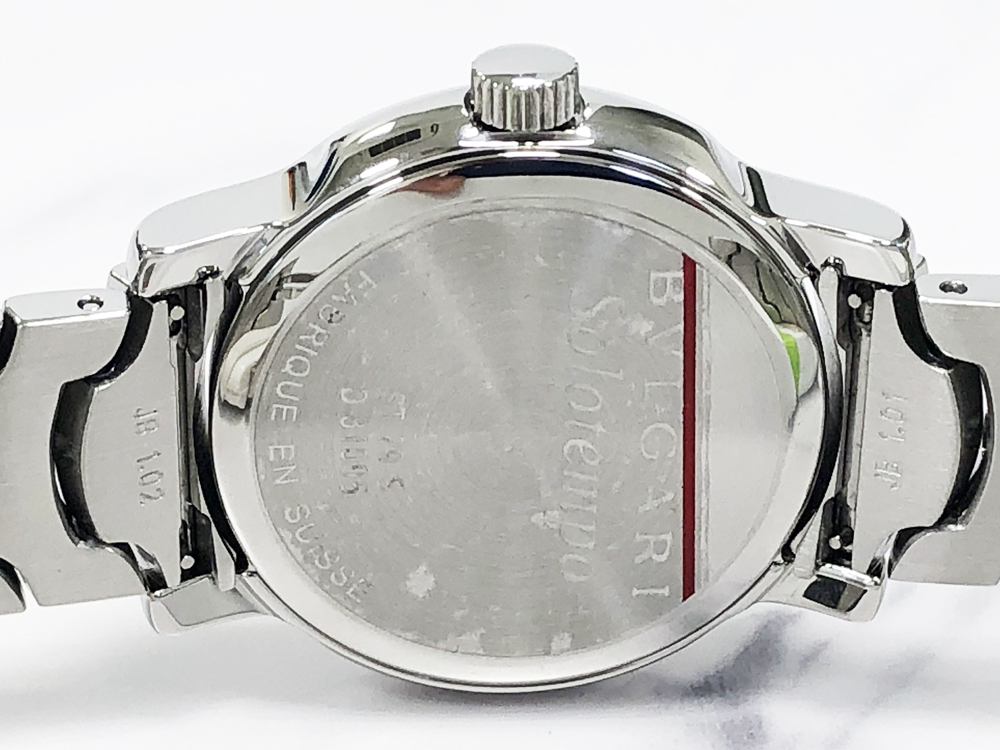 ブルガリ　BVLGARI　ST29S ダイヤモンド10P　ソロテンポ　29mm　時計　レディース　腕時計　クォーツ　シルバー文字盤　仕上げ済_画像7