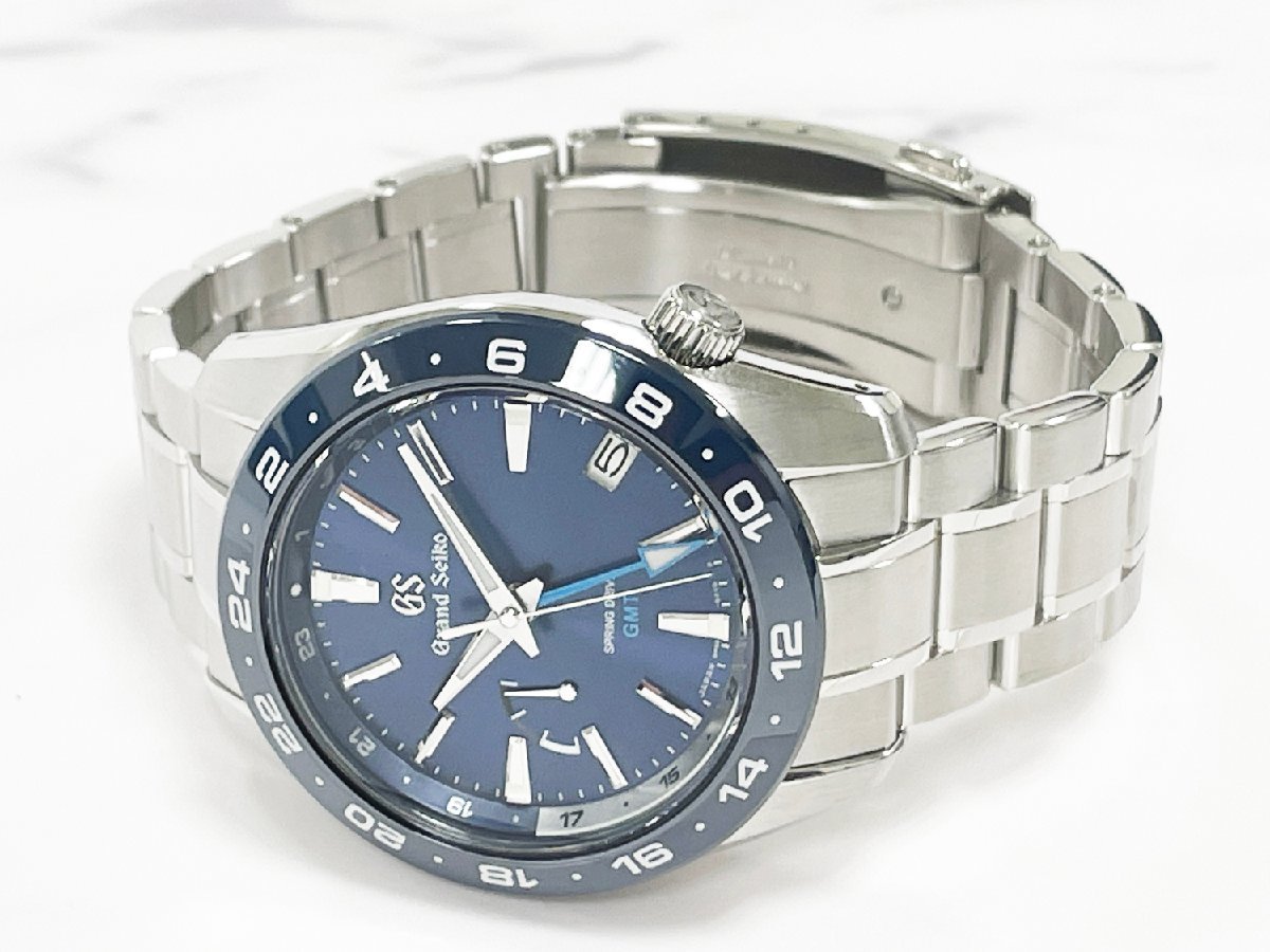 セイコー SEIKO グランドセイコー GS スポーツコレクション GMT SBGE255 9R66-0BB0 SS ブルー文字盤 自動巻 メンズ 腕時計 仕上げ済_画像2