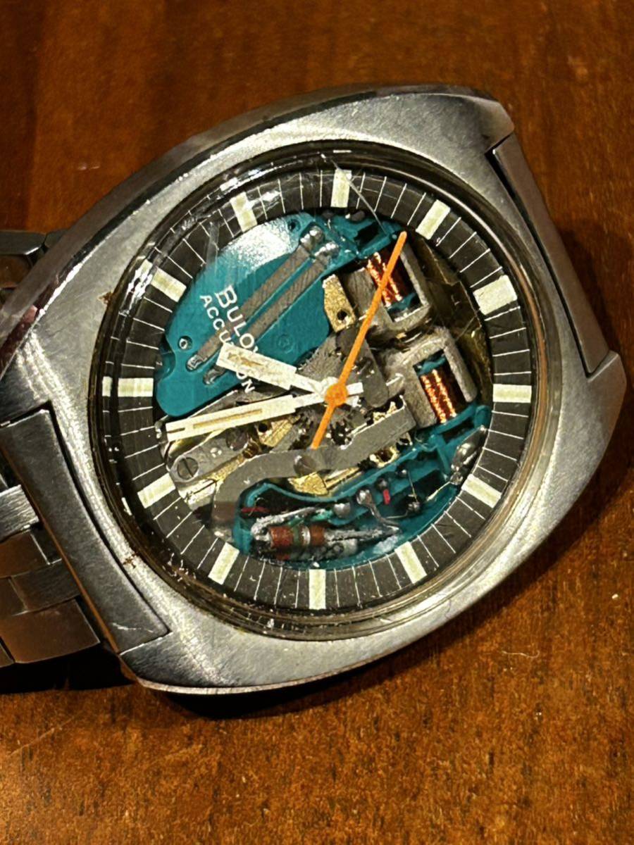 腕時計 BULOVA ブローバ ACCUTRON アキュトロン 腕時計 Spaceview スペースビュー 文字盤 スケルトン ダイヤル 音叉時計 _画像2