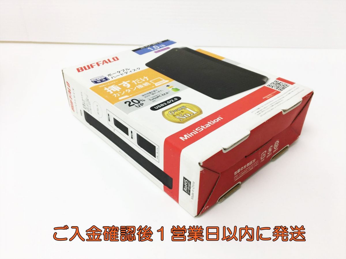 【1円】未使用品 BUFFAALO バッファロー ポータブルハードディスク 1TB HD-PLF1.0U3-BB 外付けHDD 未開封 箱傷み H09-237rm/F3_画像5