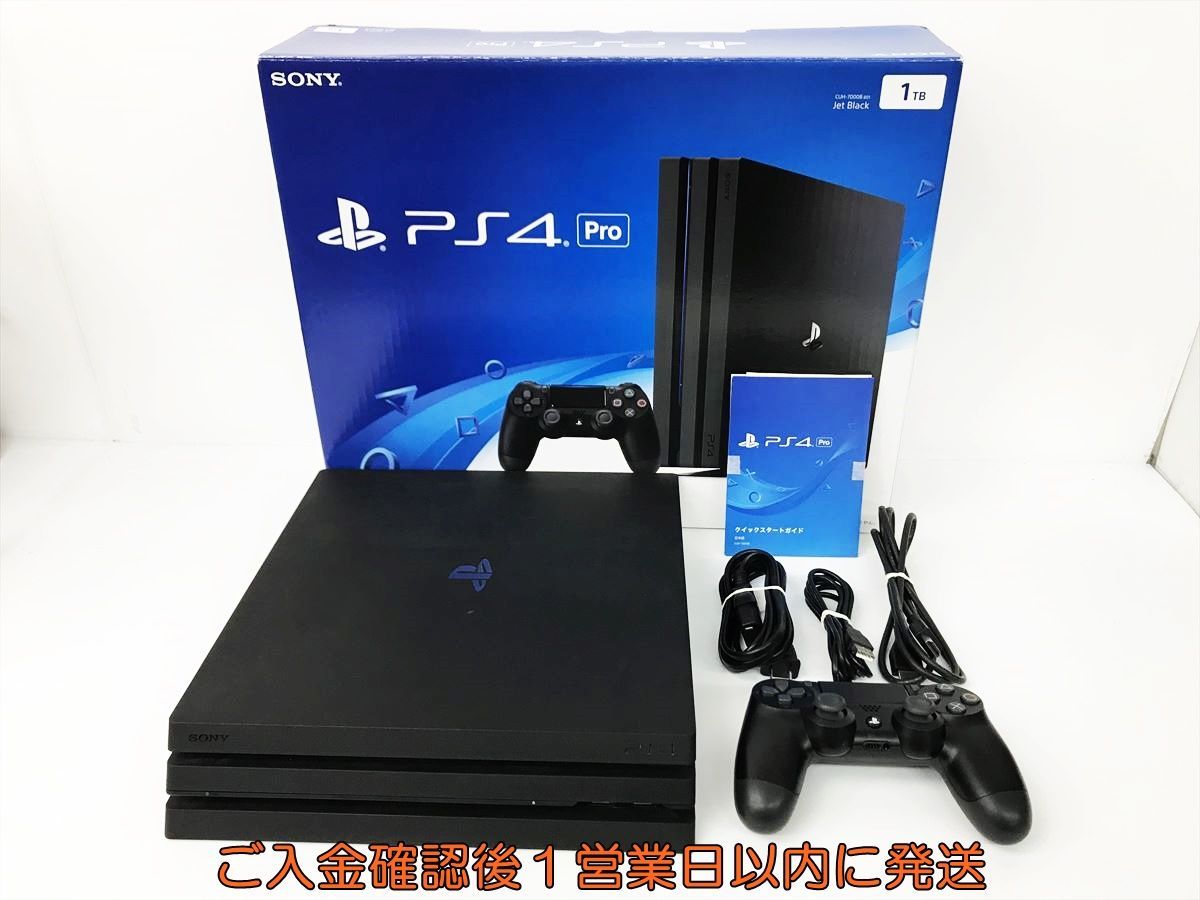 【1円】PS4 Pro 本体 セット 1TB ブラック SONY PlayStation4 CUH-7000B 動作確認済 プレステ4プロ DC04-087jy/G4