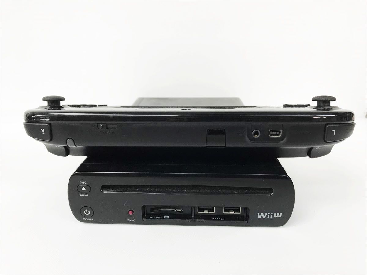 【1円】任天堂 ニンテンドーWii U 本体 セット 32GB ブラック 未検品ジャンク WiiU DC09-799jy/G4_画像3