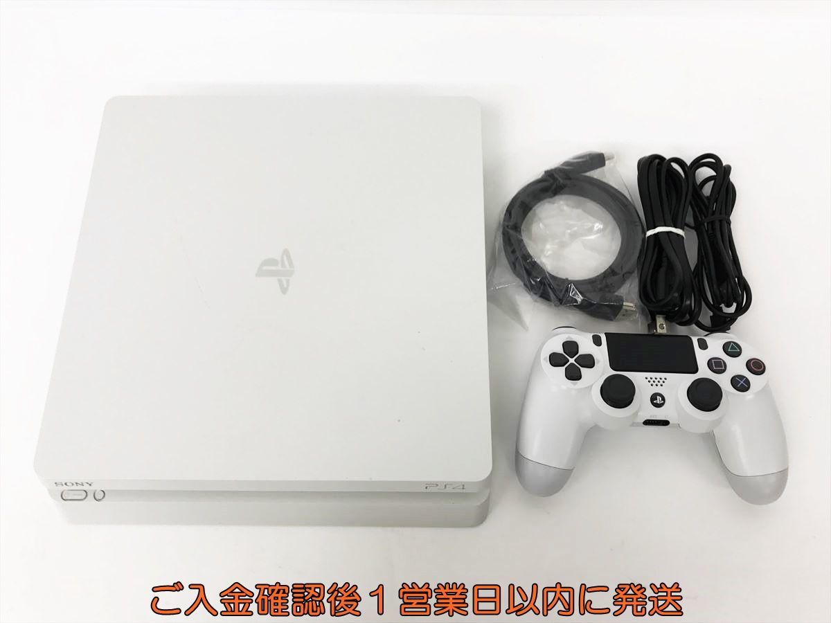 【1円】PS4 本体 セット 500GB ホワイト SONY PlayStation4 CUH-2200A 動作確認済 プレステ4 DC06-967jy/G4_画像1