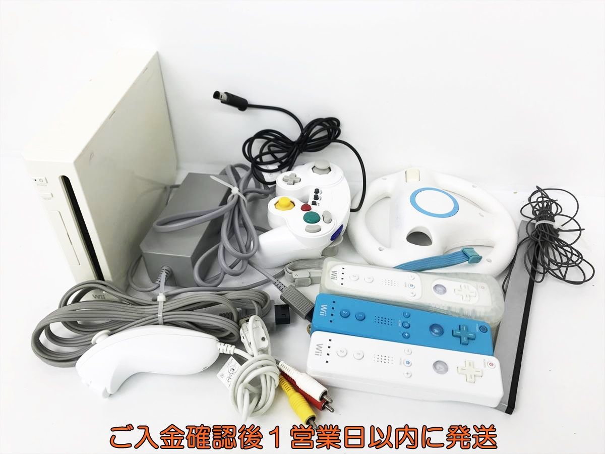 【1円】任天堂 ニンテンドーWii 本体 周辺機器 まとめ売り セット 未検品ジャンク リモコン ハンドル等 DC08-125jy/G4_画像1