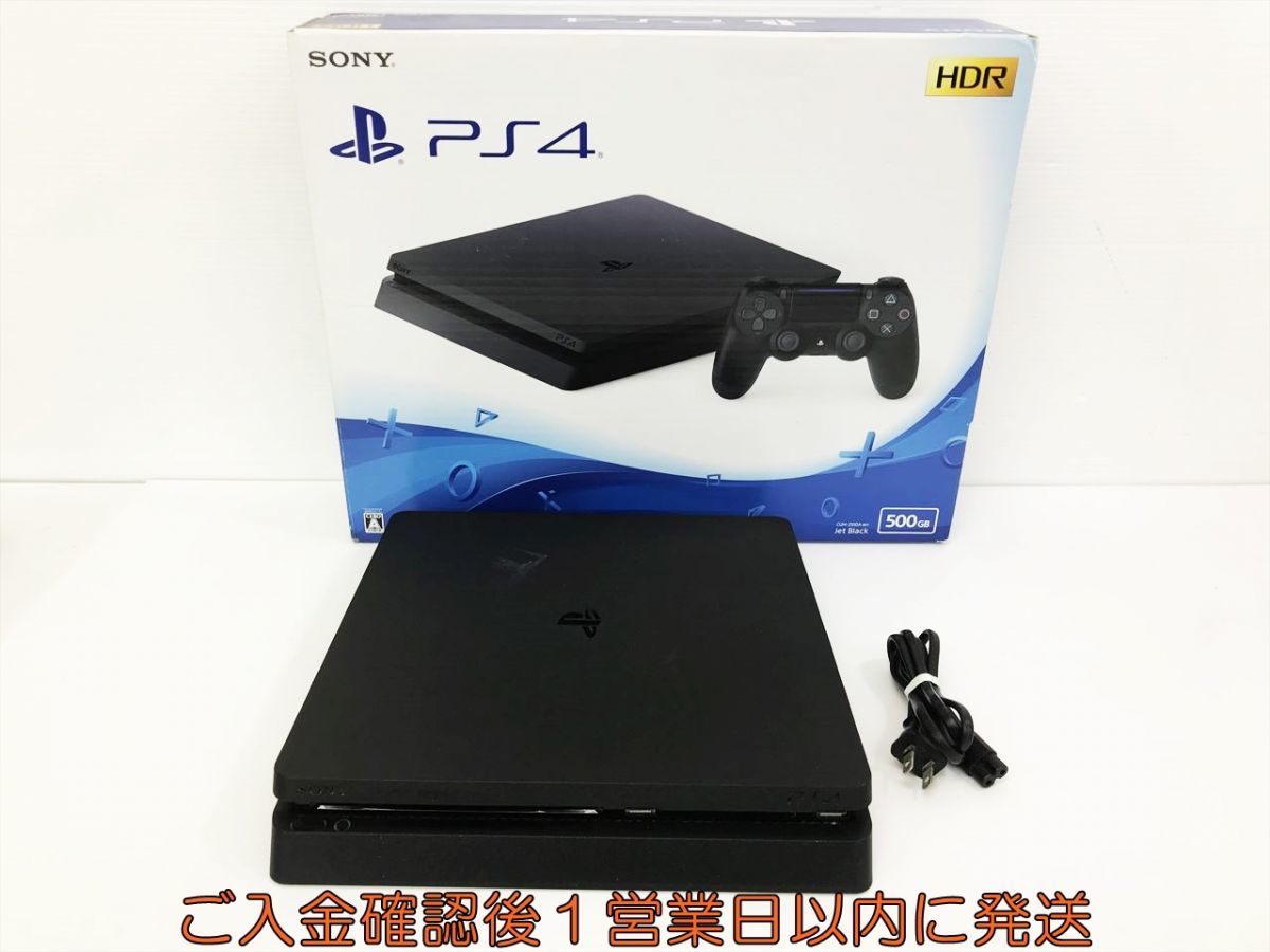 【1円】PS4 本体/箱 セット 500GB ブラック SONY PlayStation4 CUH-2100A 初期化/動作確認済 FW9.60 H07-641kk/G4_画像1