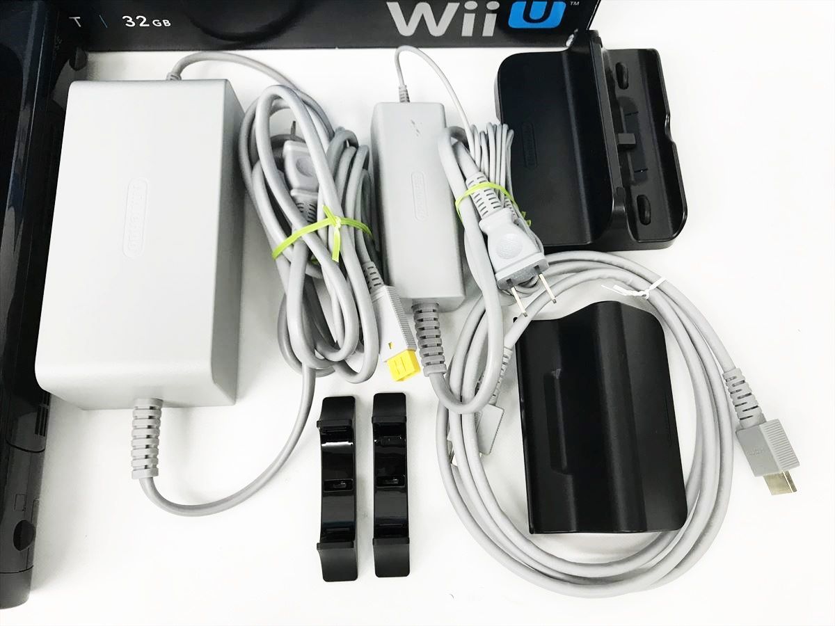 【1円】任天堂 WiiU 本体 プレミアムセット 32GB ブラック ニンテンドーWii U 動作確認済 内箱なし DC08-156jy/G4_画像2