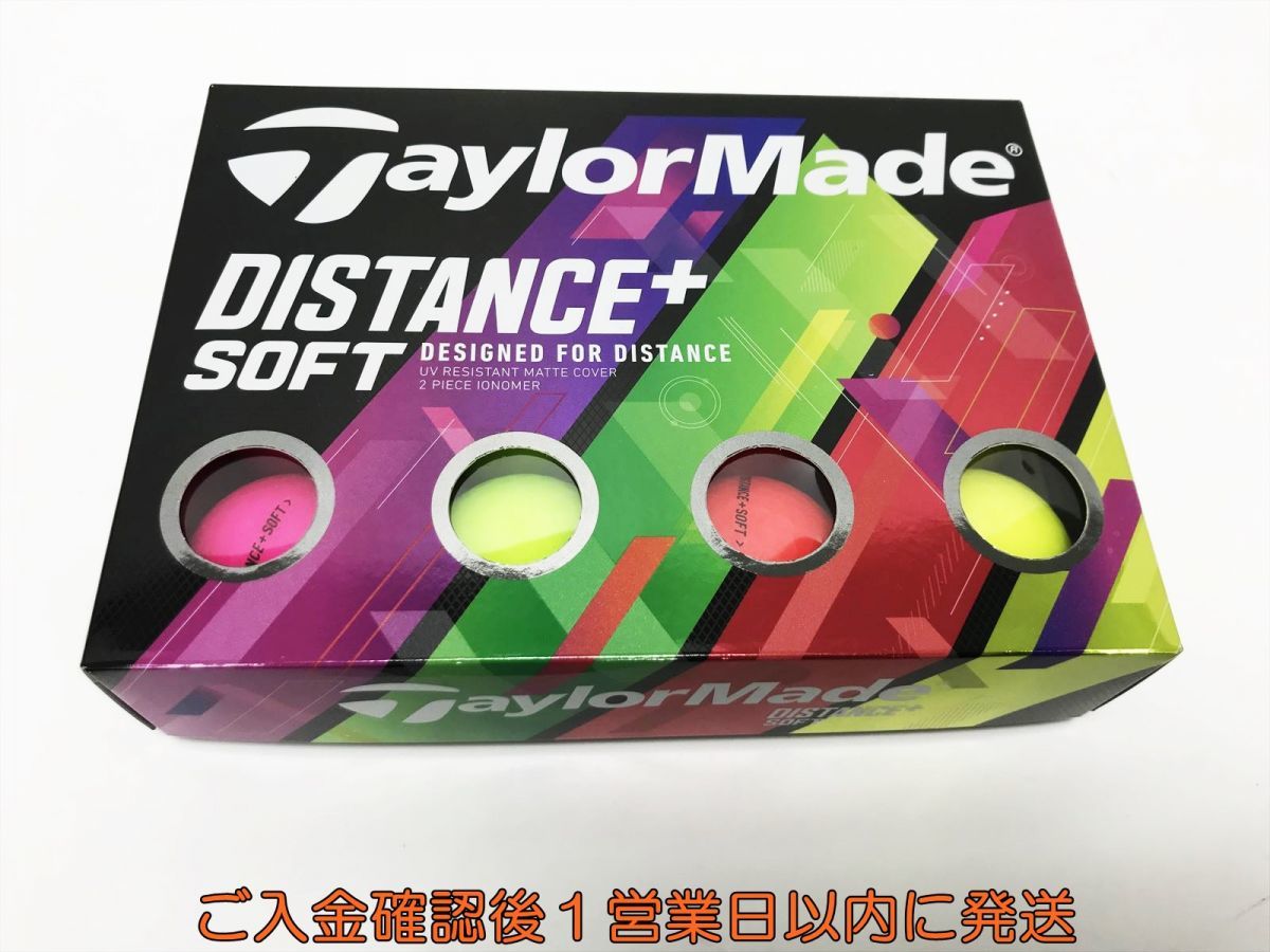 【1円】ゴルフ ゴルフボール TaylorMade テーラーメイド DISTANCE+SOFT 1ダース カラフル L01-331tm/F3_画像1