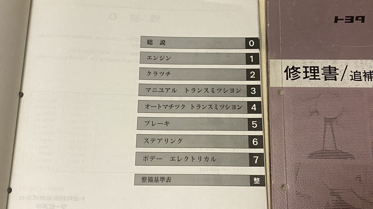 トヨタ ソアラ 追補版 E-GZ20系/E-MZ20系/E-MZ21系　昭和62年1月　昭和63年1月　2冊セット_画像2