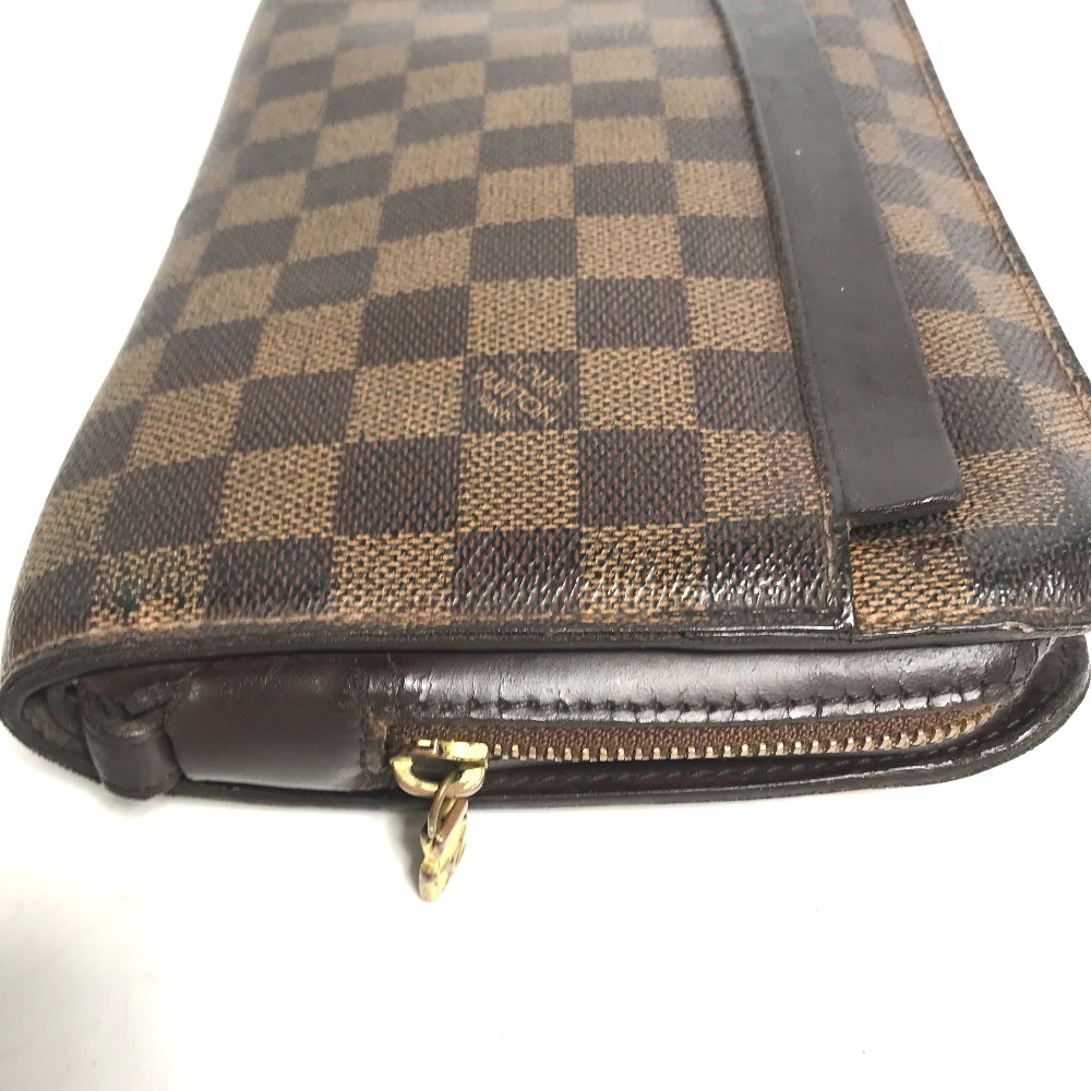 LOUIS VUITTON Louis Vuitton N51993 солнечный Louis с ремешком ручная сумочка портфель сумка Damier клатч eben[ б/у ]