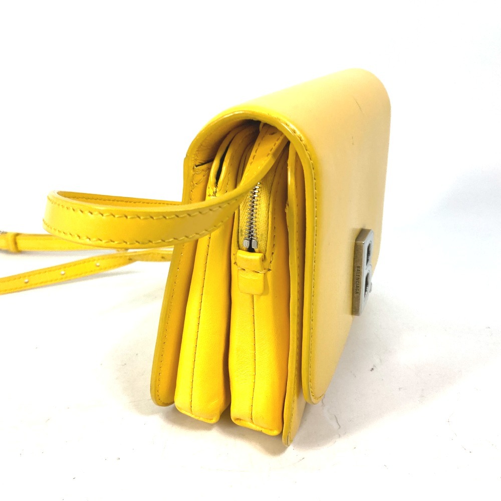 BALENCIAGA Balenciaga 592898 B Logo небольшая сумочка наклонный .. сумка на плечо желтый женский [ б/у ]