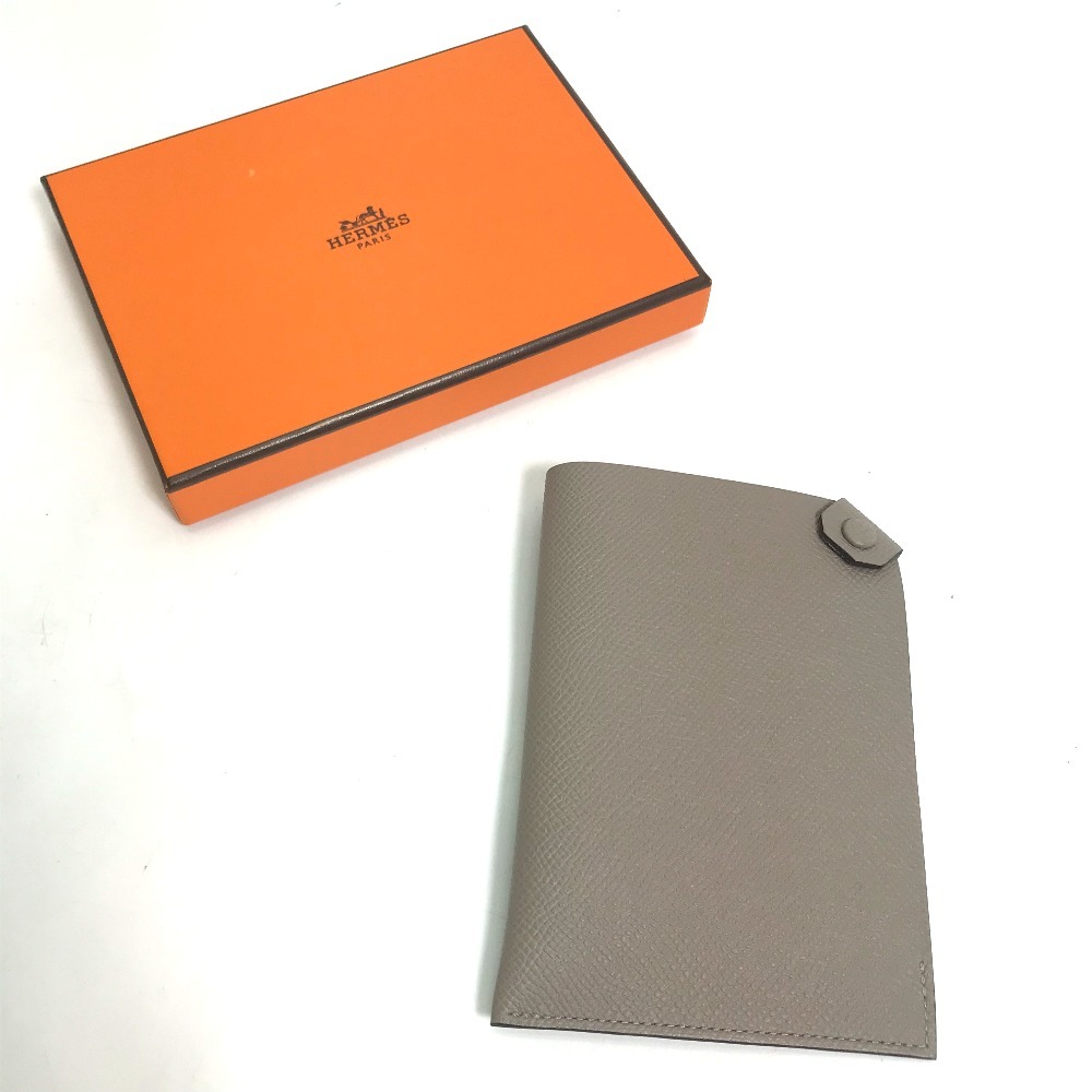 HERMES エルメス ターマックPM ポーチ 旅行 トラベルグッズ パスポートケース グレー レディース【中古】_画像3