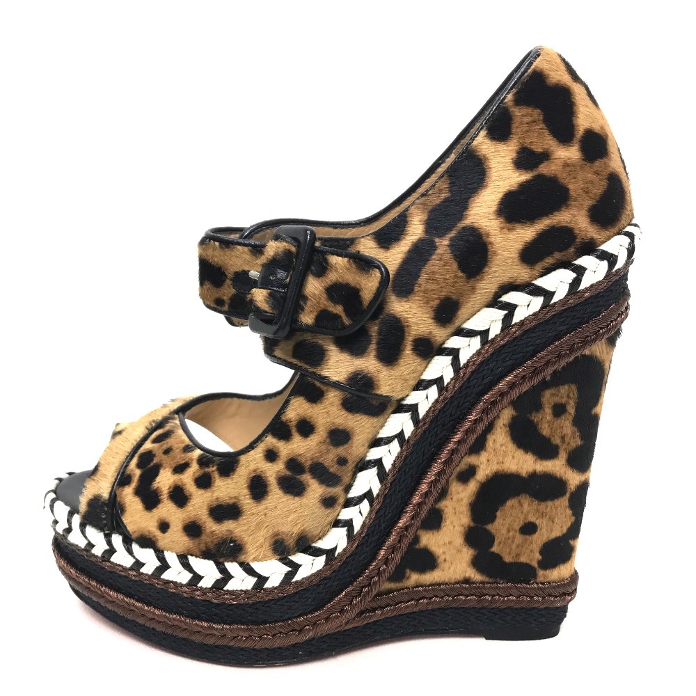 Christian Louboutin Christian Louboutin Wedge подошва Leopard туфли-лодочки - lako женский 38