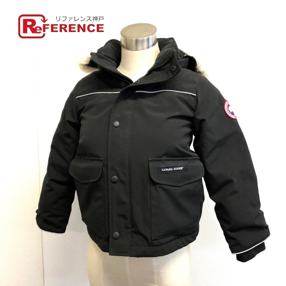 CANADA GOOSE カナダグース JASPER ジャスパー アウター ダウンジャケット ポリエステル ブラック キッズ【中古】_画像1