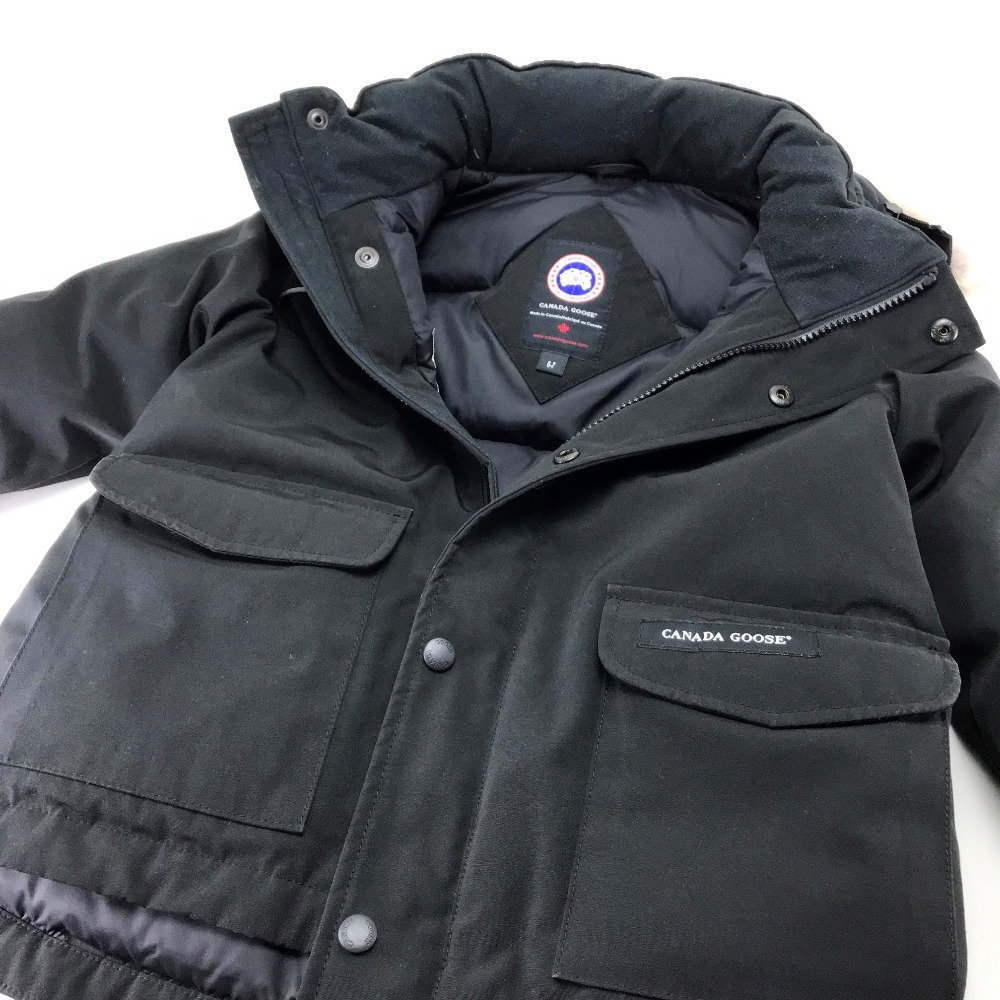 CANADA GOOSE カナダグース JASPER ジャスパー アウター ダウンジャケット ポリエステル ブラック キッズ【中古】_画像4