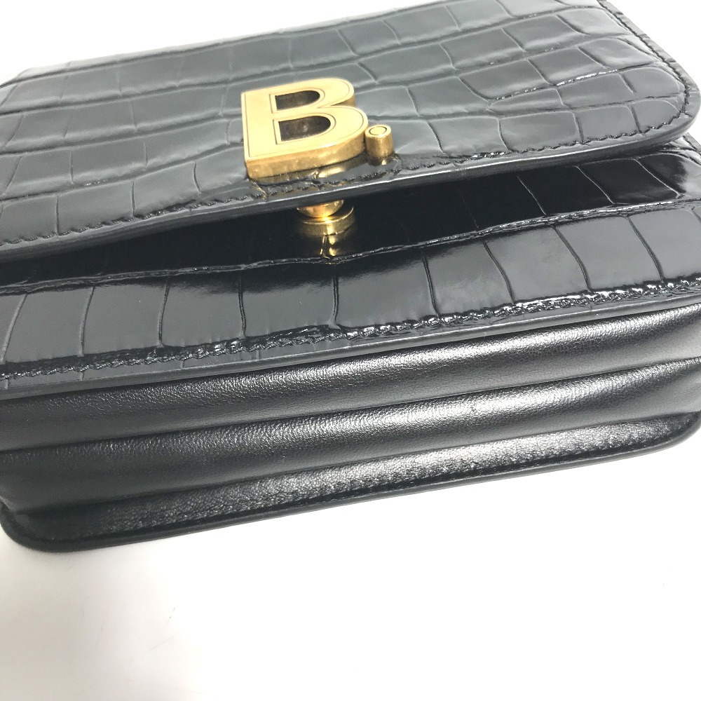 BALENCIAGA Balenciaga 592898 B Logo стеганое полотно наклонный .. портфель сумка на плечо черный женский [ б/у ]