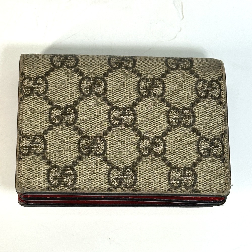 GUCCI グッチ 476050 チェリー さくらんぼ コンパクト ウォレット GG 2つ折り財布 ベージュ レディース【中古】_画像2