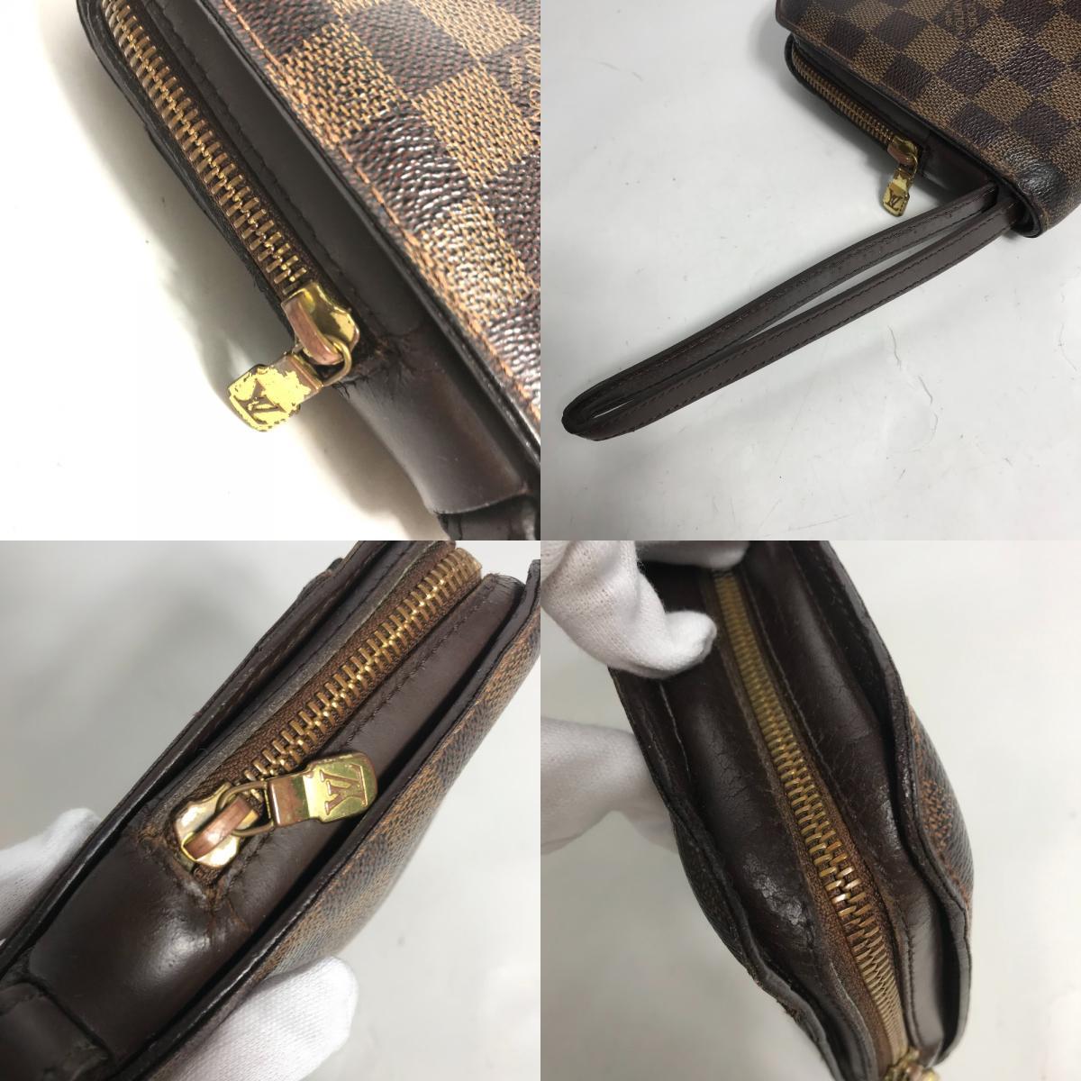 LOUIS VUITTON Louis Vuitton N51993 солнечный Louis с ремешком ручная сумочка портфель сумка Damier клатч eben[ б/у ]