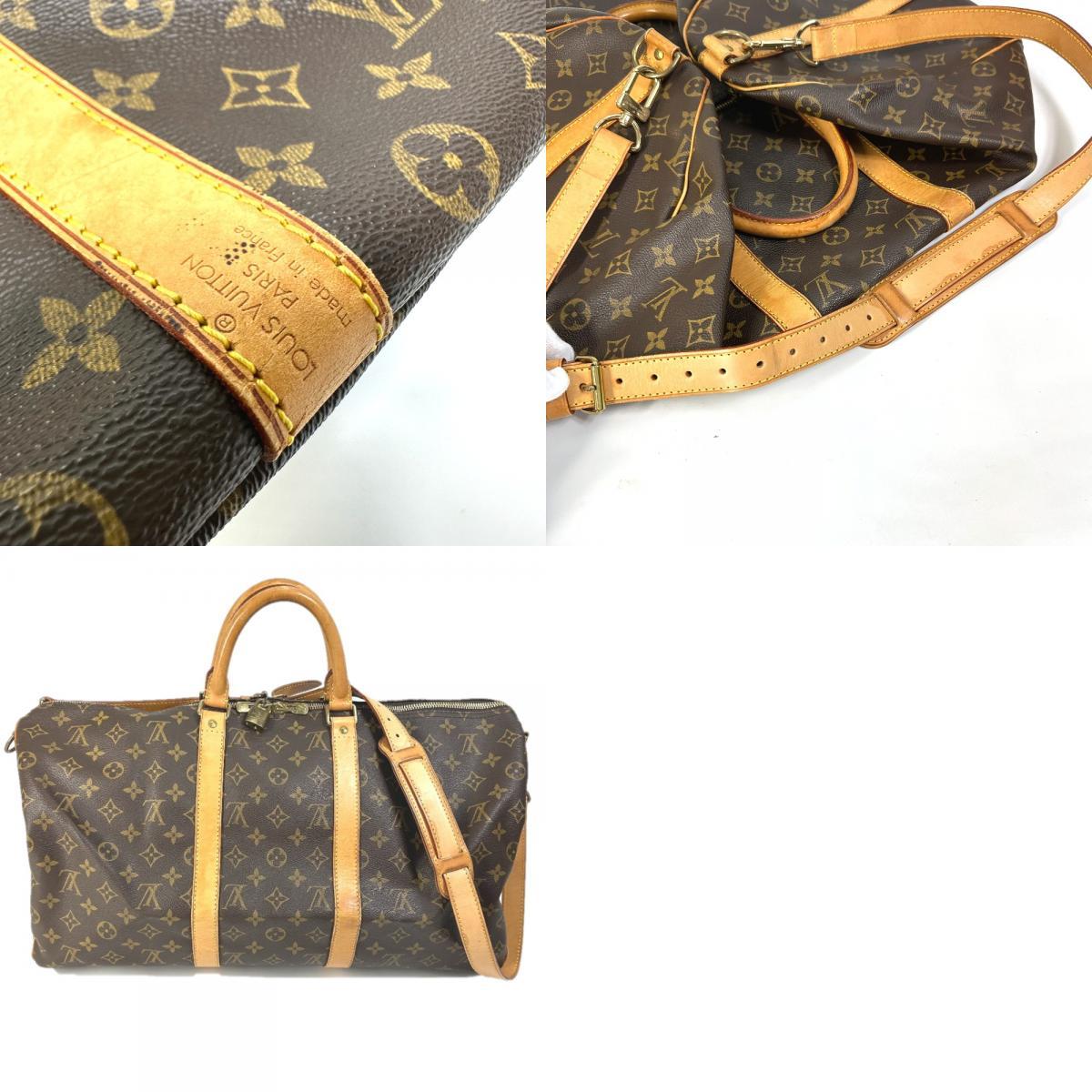 LOUIS VUITTON ルイヴィトン M41416 キーポルバンドリエール 50 旅行バッグ カバン モノグラム ボストンバッグ ユニセックス【中古】_画像10