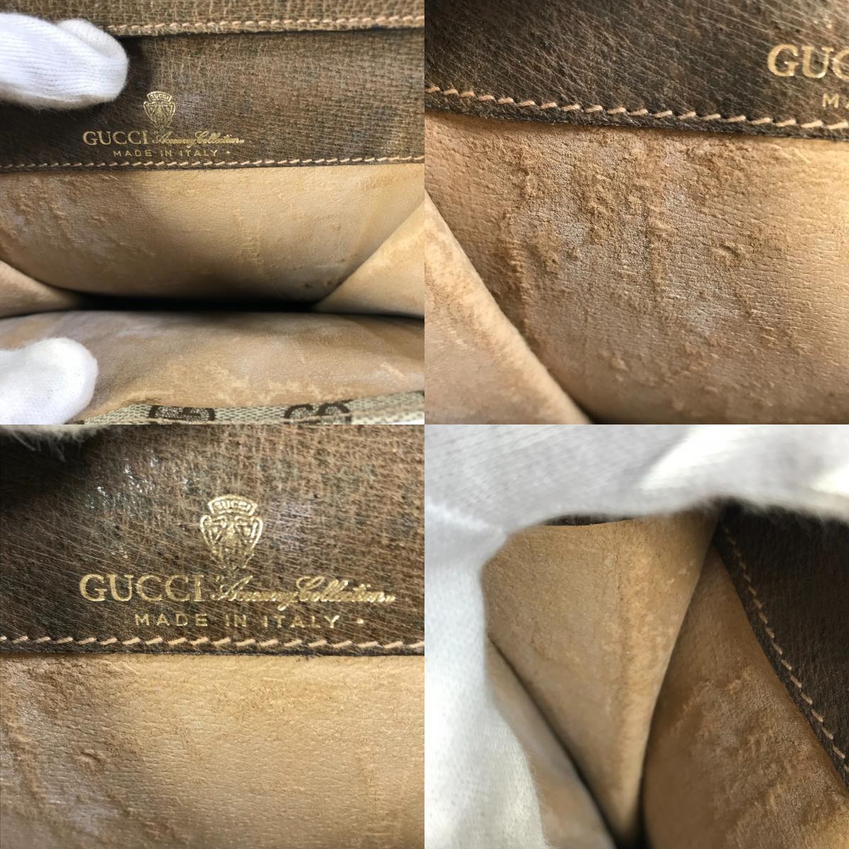 GUCCI グッチ GG柄 オールドグッチ ポシェット 斜め掛け シェリーライン ショルダーバッグ ベージュ レディース【中古】_画像10