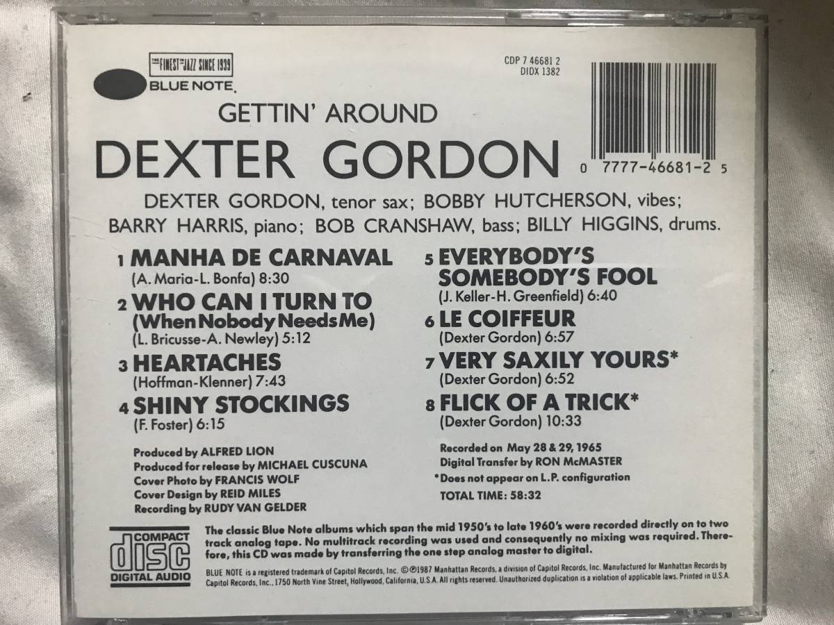 Gettin' Around +2 Dexter Gordon ゲッティン・アラウンド +2 デクスター・ゴードン_画像3