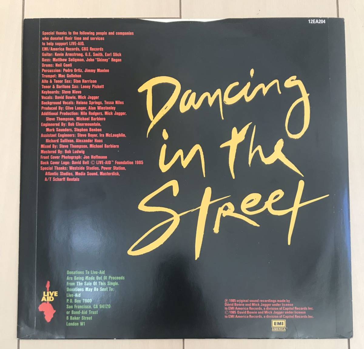 ■Mick Jagger / David Bowie ■ミックジャガー / デヴィッドボウイ■Dancing In The Street / 12” / 歴史的名盤 / レコード / アナログ盤の画像2