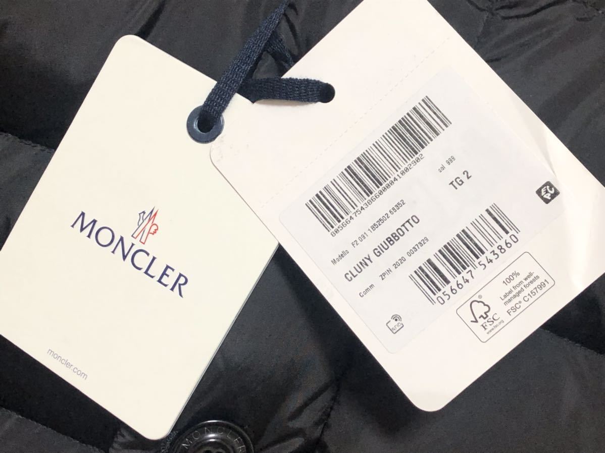 送料無料 未使用 MONCLER CLUNY 2 モンクレール ブラック ダウンジャケット ダウンコート 正規品 定価374000円 ダウン コート