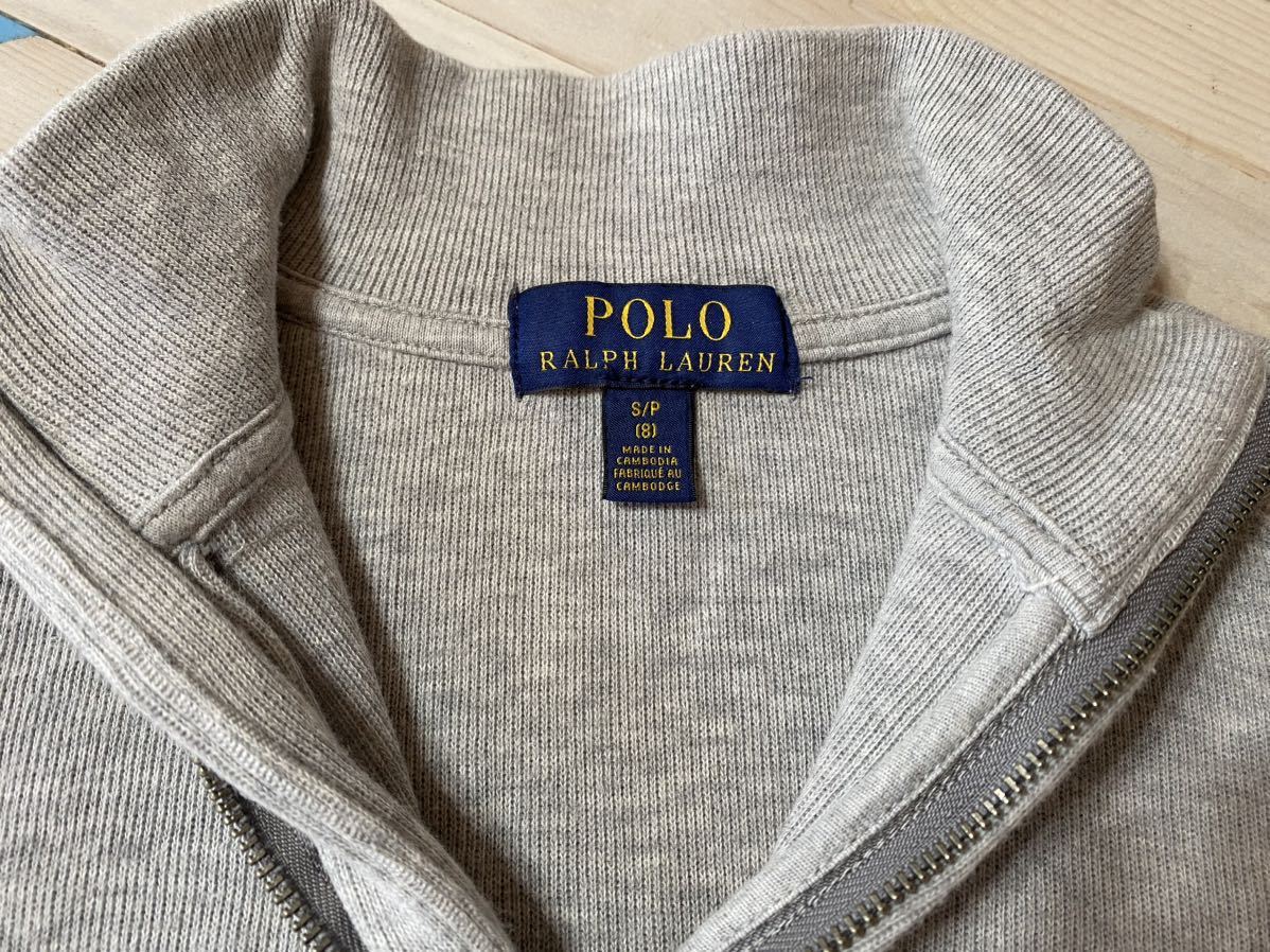 ★正規品 POLO RALPH LAUREN ポロ ラルフローレン KIDS 140 トレーナー スウェット ジップアップ ハイネック 長袖 男女OK _画像5